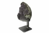 Amethyst Geode Section on Metal Stand - Great Color #171738-1